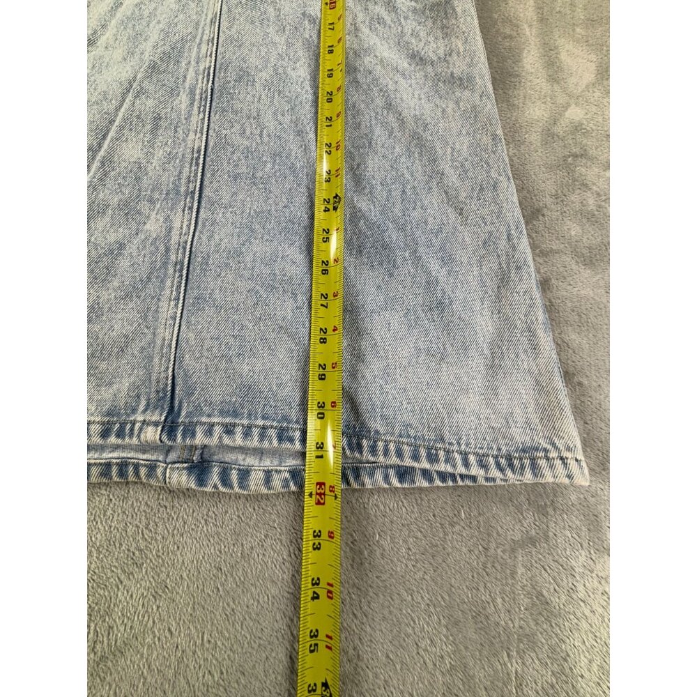 Regeneration By Celebrity Pink Daisy Dress Overall Denim Jumper Womens XS - Picture 6 of 7